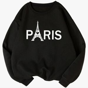 Black ‘PARIS’ Graphic Sweatshirt